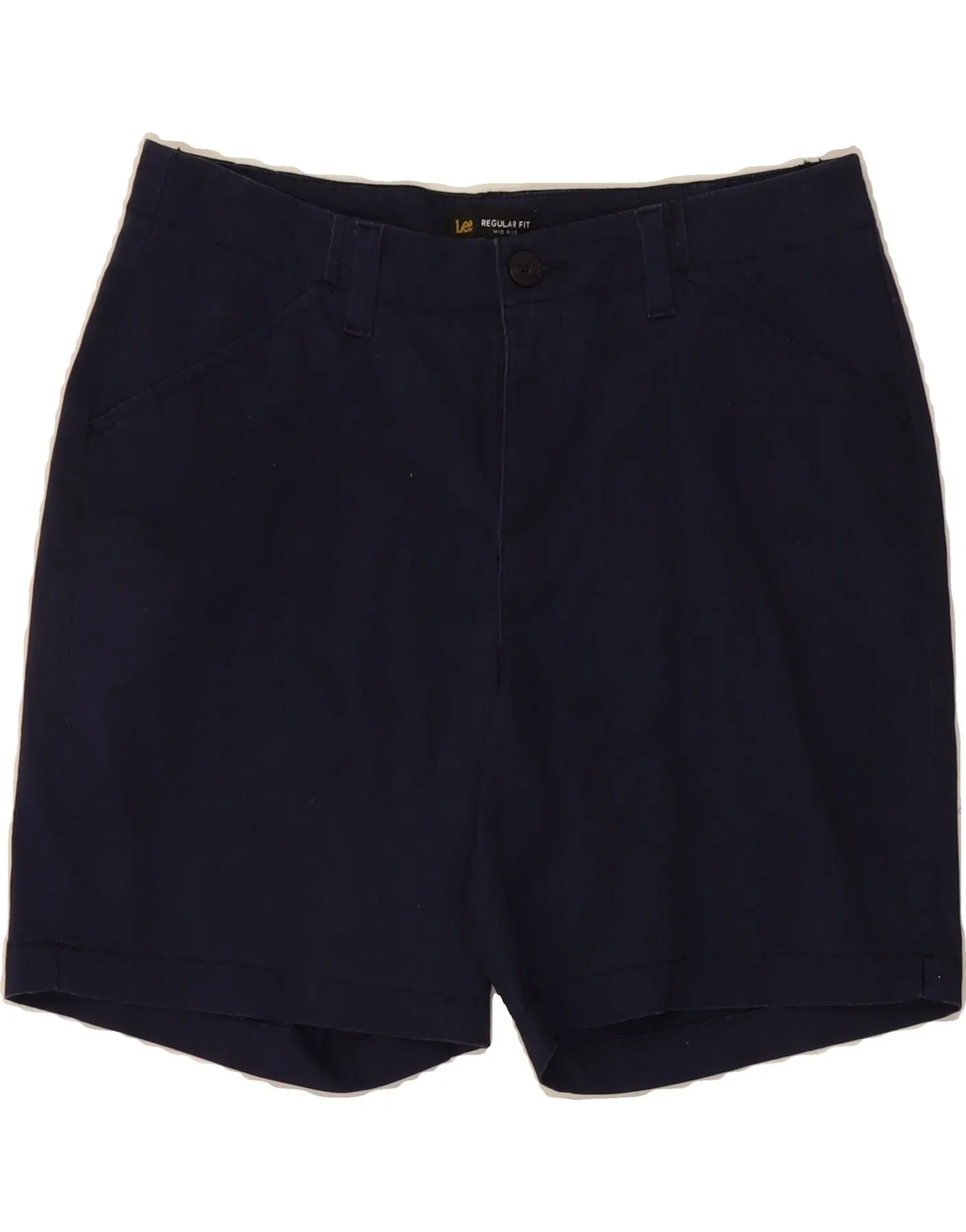 WideLegOpening LEE Womens Mid Rise Regular Fit Casual Shorts US 12 Large W34 Navy Blue