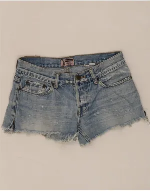 Durable Stitching AdjustableDrawstring LEE Womens Denim Shorts US 9 Medium W28  Blue Cotton
