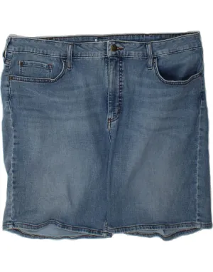 No Pressure LEE Womens Mid Rise Denim Shorts US 22 3XL W44  Blue Cotton