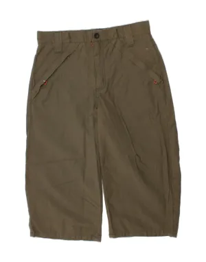 LEE Womens Graphic Bermuda Shorts Medium W28 Khaki Cotton Bonded Seam Technology