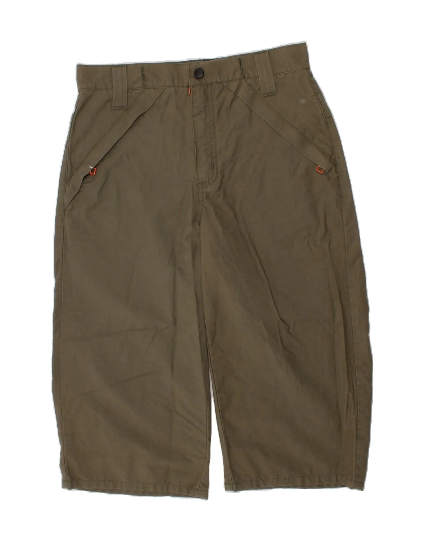 LEE Womens Graphic Bermuda Shorts Medium W28 Khaki Cotton Bonded Seam Technology
