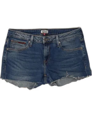 Outdoor Movement Moisture Wicking Finish TOMMY HILFIGER Womens Denim Hot Pants W31 Medium Blue