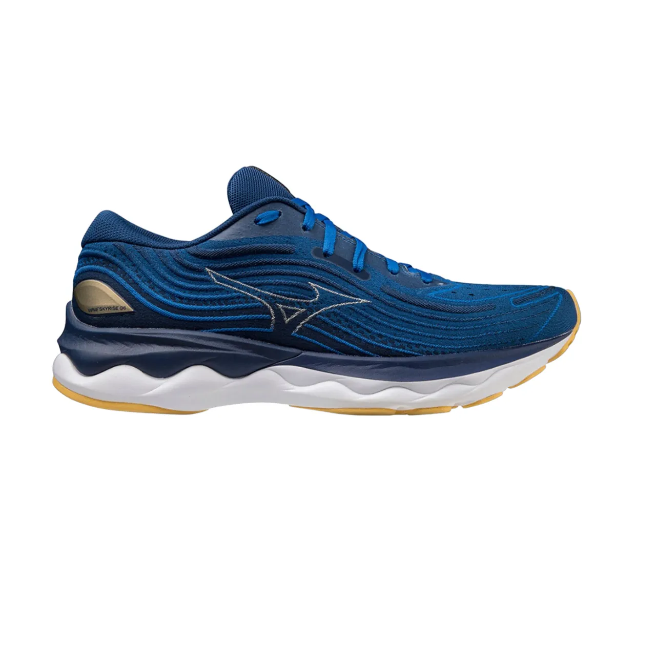 clearance Responsive forefoot Mizuno scarpa da corsa da uomo Wave Skyrise 4 J1GC230903 french blue-vaporous gray-gold
