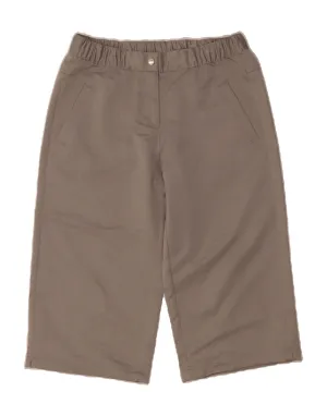 Low-waisted Versatile Style FRED PERRY Womens Bermuda Shorts UK 12 Medium W30  Grey Polyester