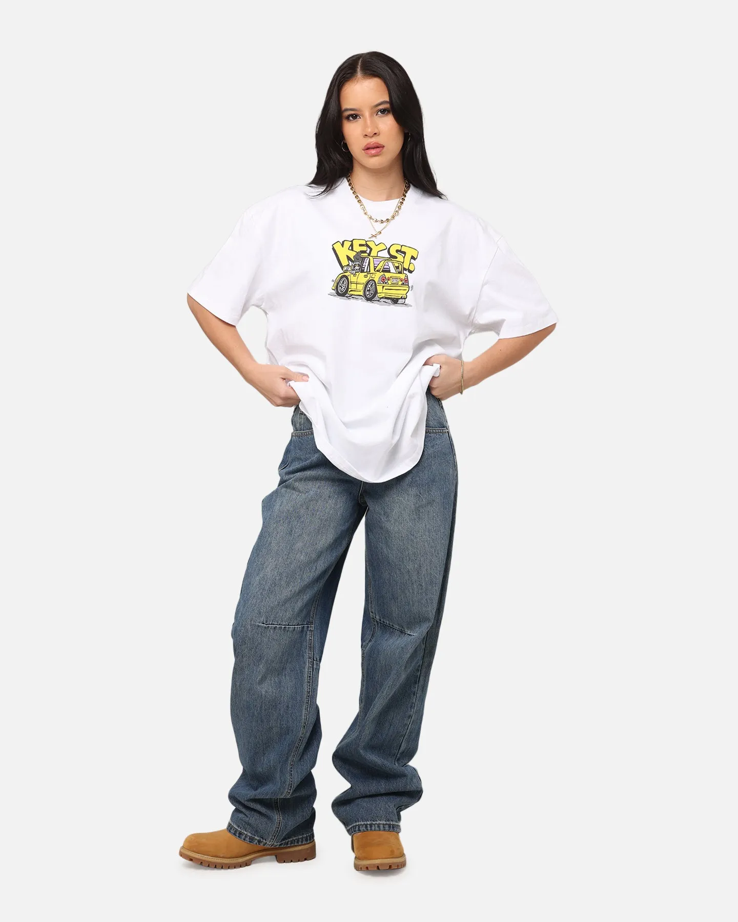 Playful Prints High Quality Printing Key Street X FRKO Racoons T-Shirt White