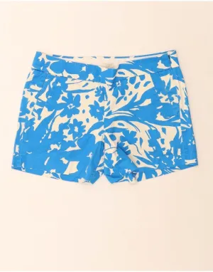 QuickAccessPockets J. CREW Womens Chino Shorts US 8 Medium W32 Blue Floral Cotton
