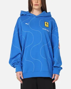 Tonal Stitching Bactrian camel like Puma X Scuderia Ferrari Monza Hoodie Steer Blue