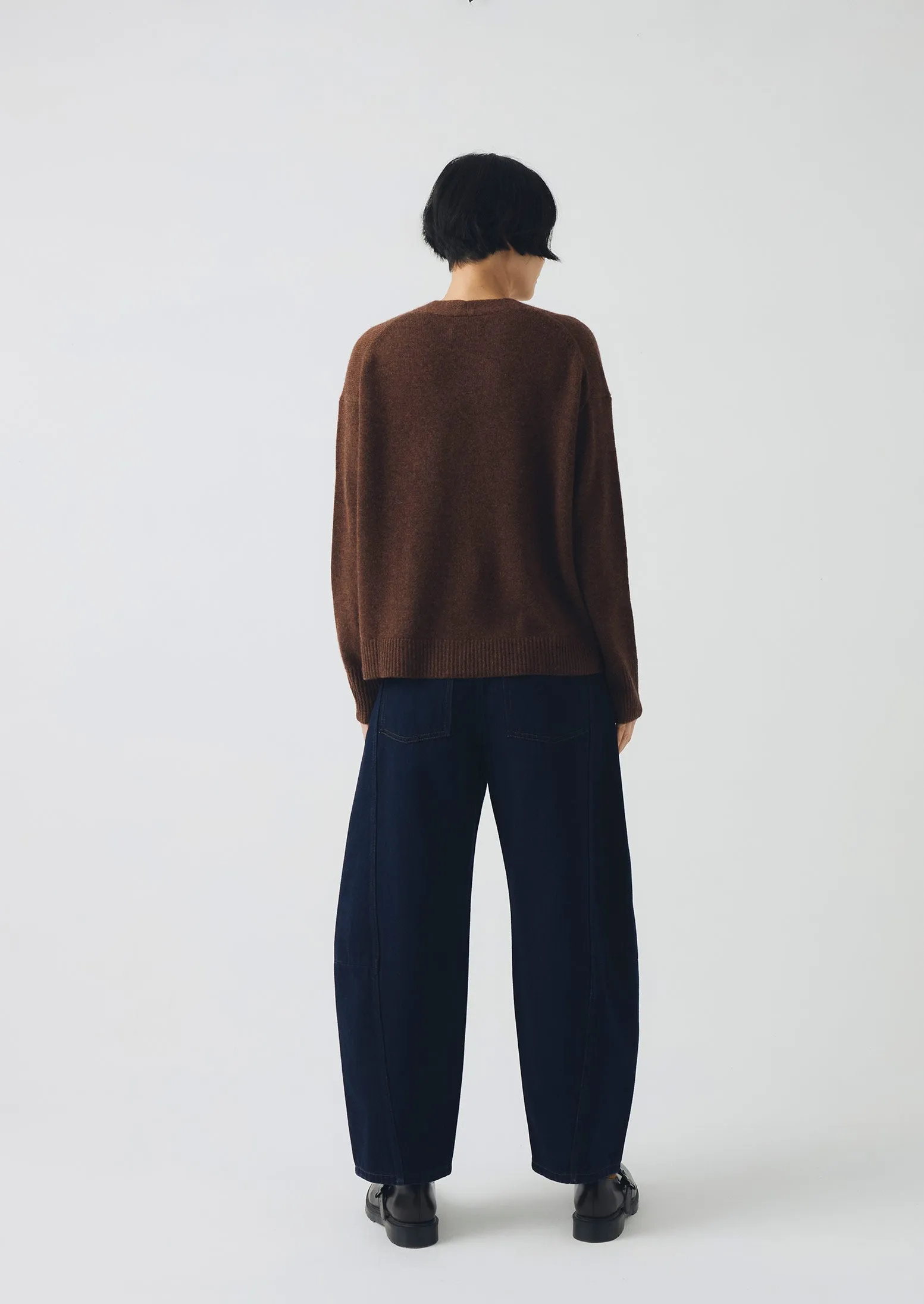 Flared bottom Breathable mesh Twisted Seam Japanese Denim Pants | Indigo