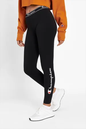 Blackout fabric Smart Wear Champion Women??s Script Logo Tights Black