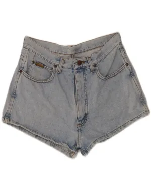 WRANGLER Womens High Waist Denim Shorts W32 Large Blue Ventilated Back Panels