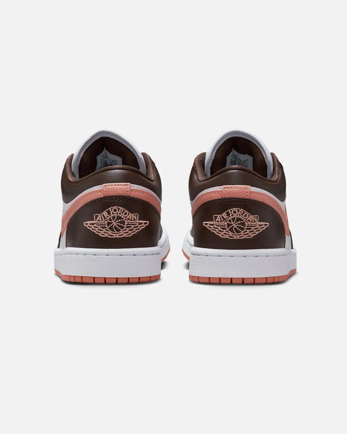 Adjustable Closure Jordan Women's Air Jordan 1 Low "Brown & Pink" White/Brown