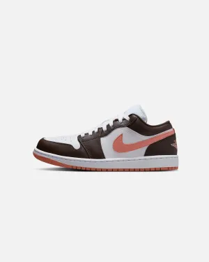 Easy Fasten System Jordan Women's Air Jordan 1 Low "Brown & Pink" White/Brown