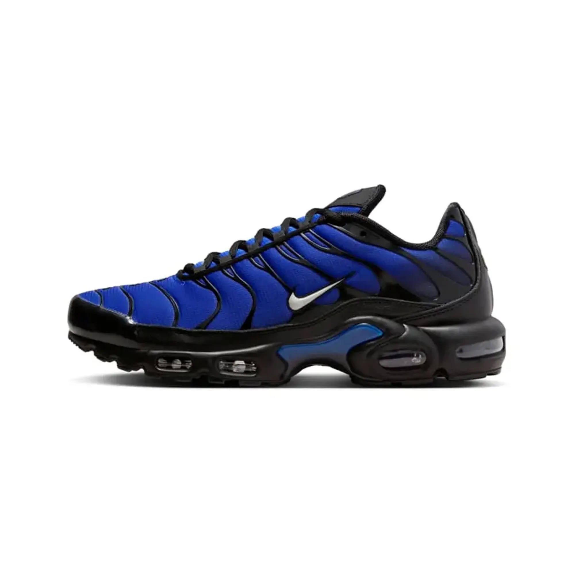 kids' reinforced - toe - area - durability shoes Nike Air Max Plus TN Premium 'Black Racer Blue' (2024)