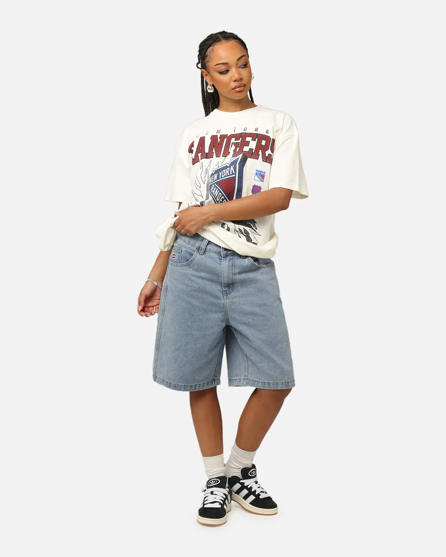 Culture Kings New York Rangers Heavy T-Shirt Off White Low Profile Collar