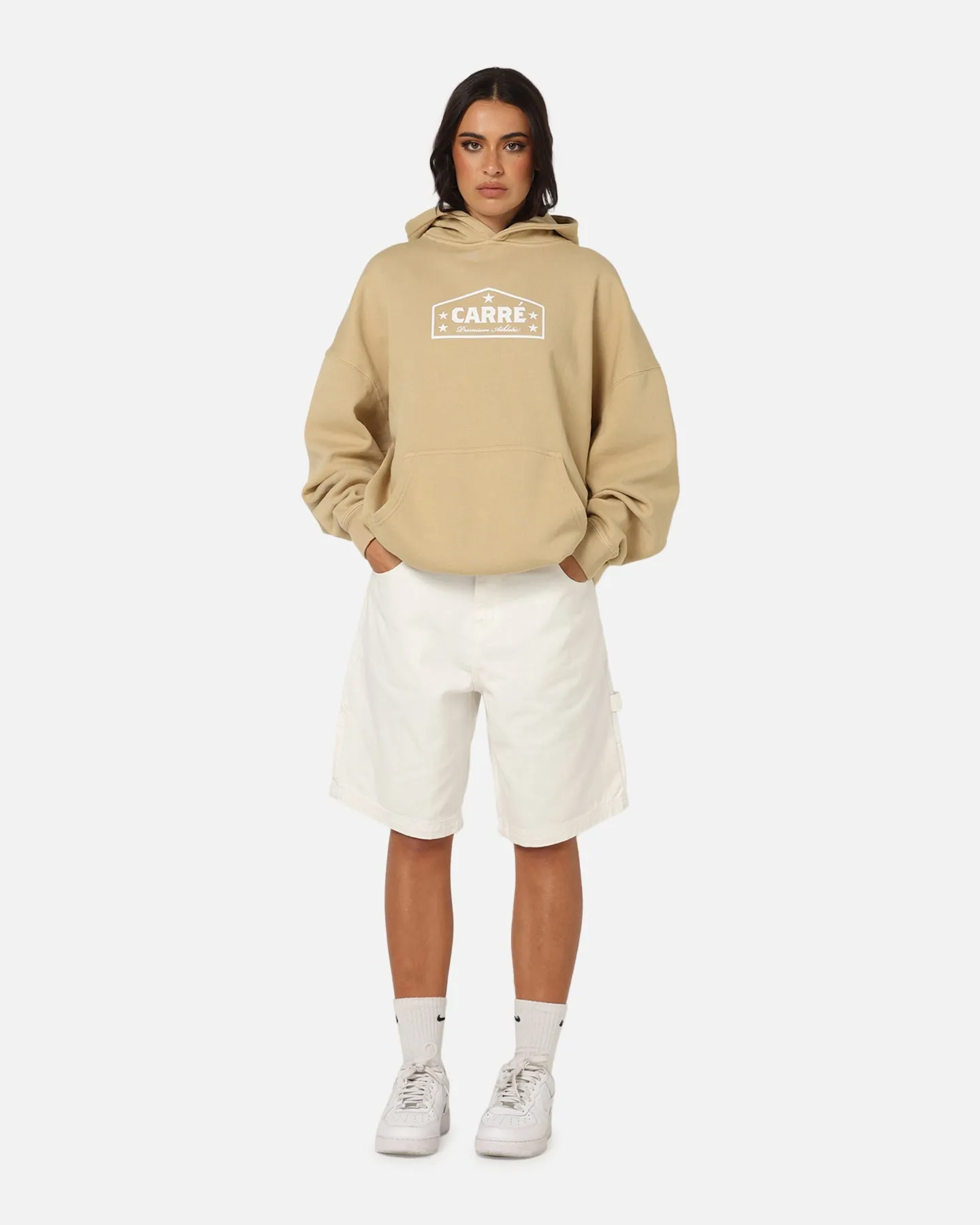 Carre Block Star Hoodie Stone Street Look Young Professional
