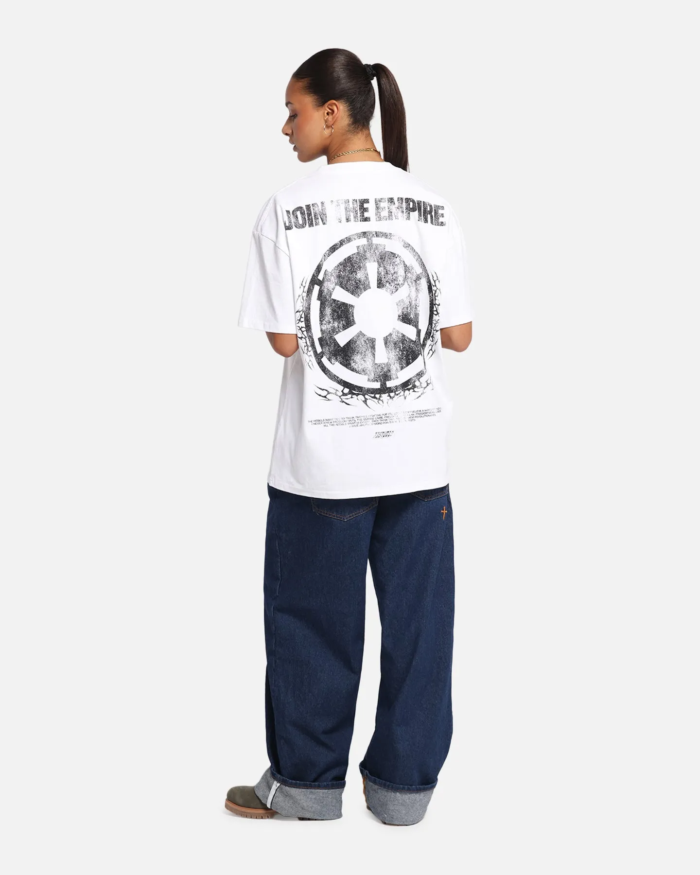 73 Studio Star Wars Join The Empire Vintage T-Shirt White Tight fit sexiness OdorResistantTechnology