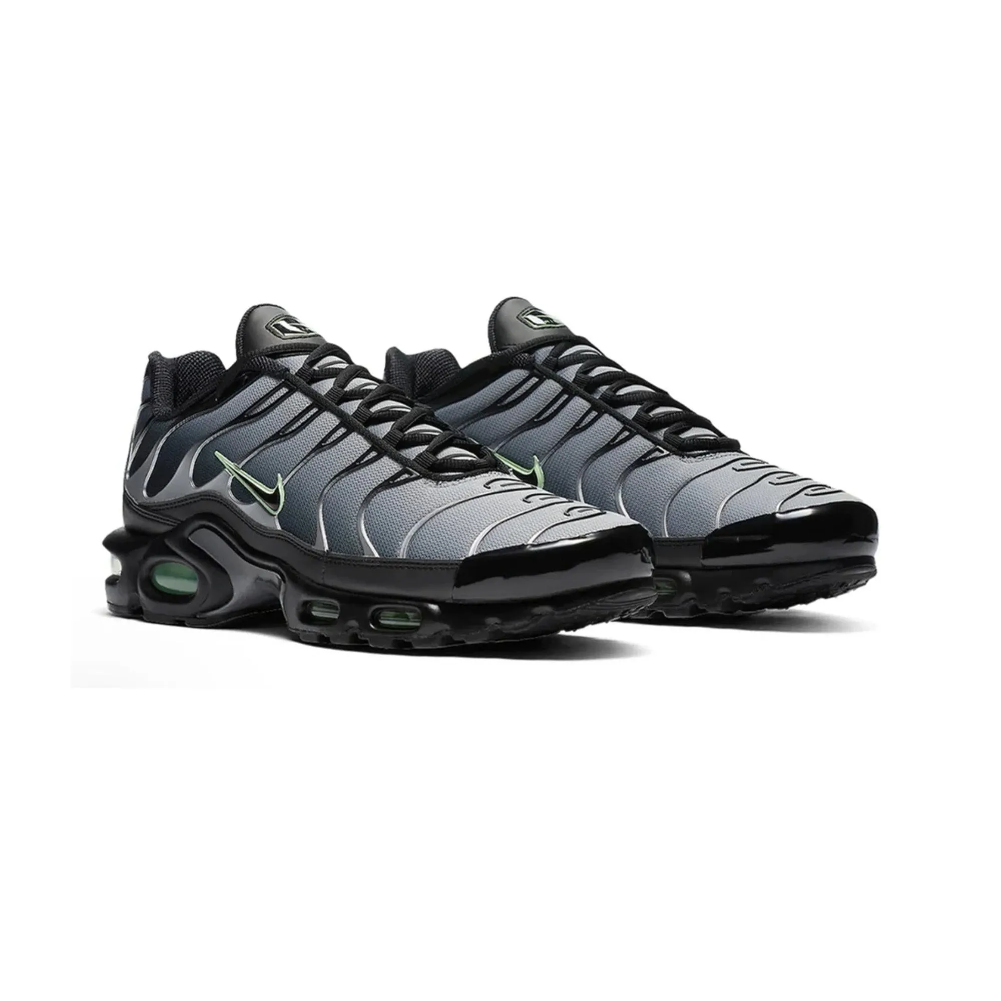 Air Max TN Plus 'Particle Grey Vapour Green' enjoyable running experience Asymmetric Lacing Configuration