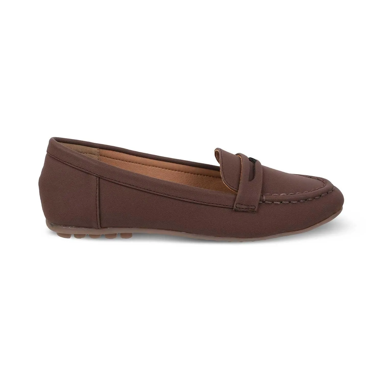 The Snap Brown Women's Casual Loafers Tresmode Comfortable Shoes