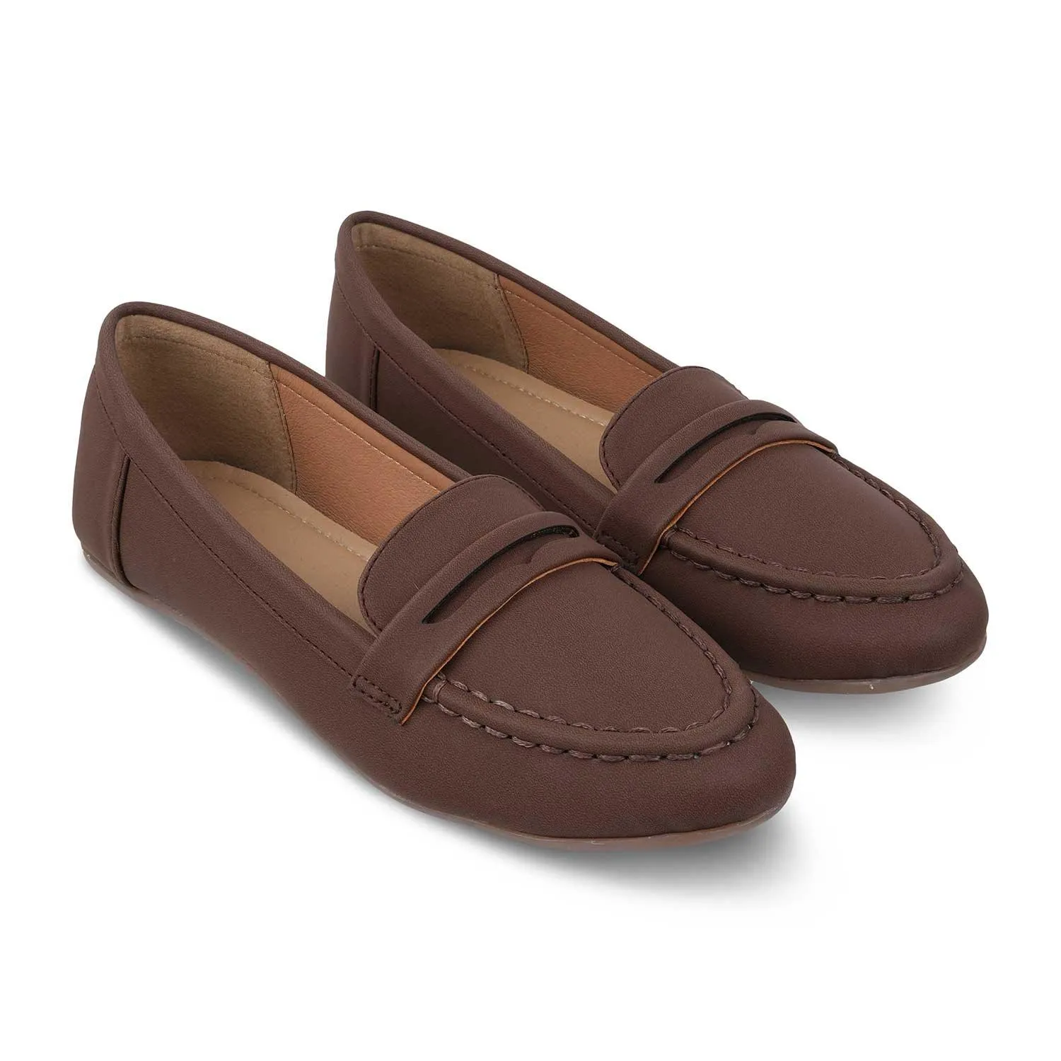 The Snap Brown Women's Casual Loafers Tresmode Steady Wear