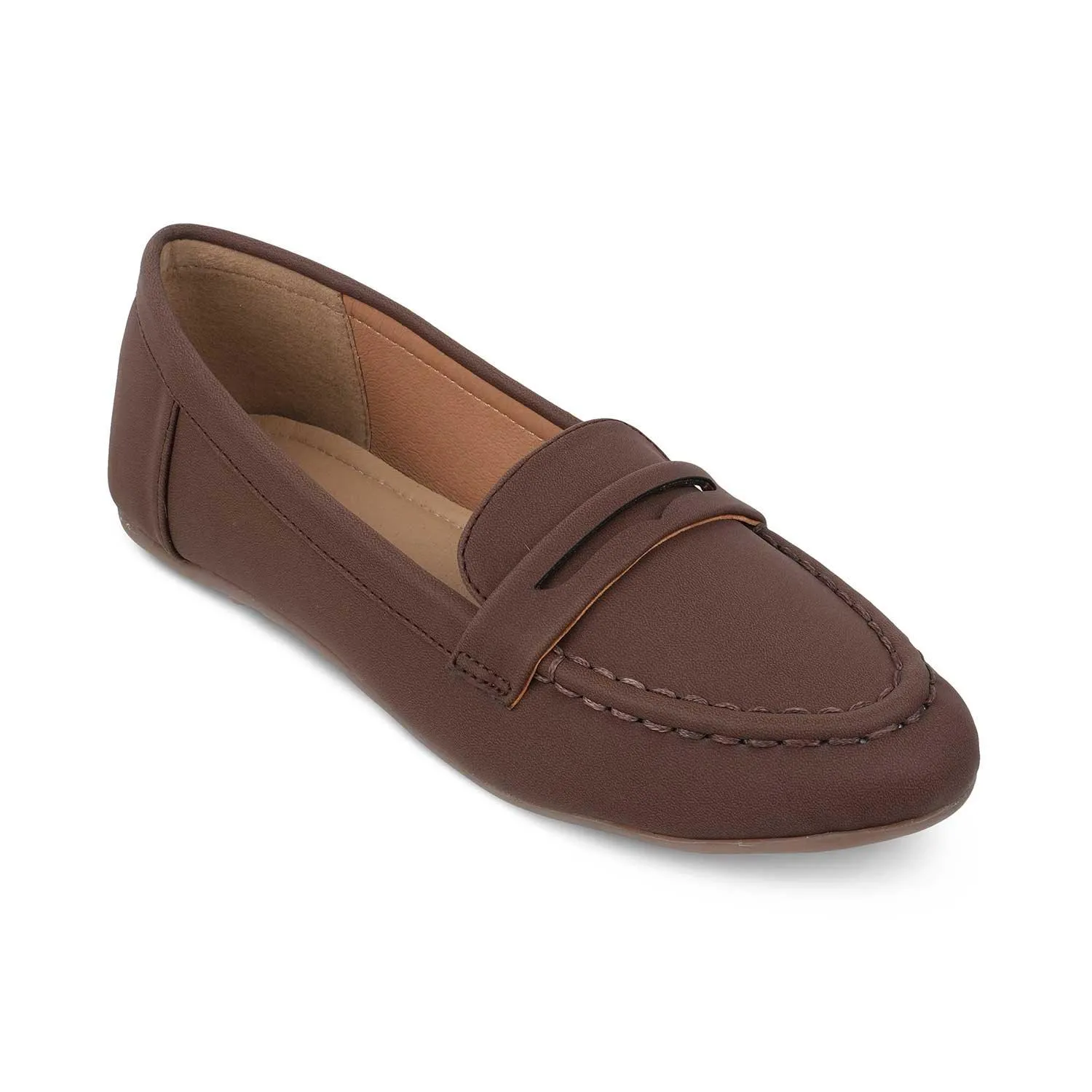 The Snap Brown Women's Casual Loafers Tresmode Dawn Move Street Firm