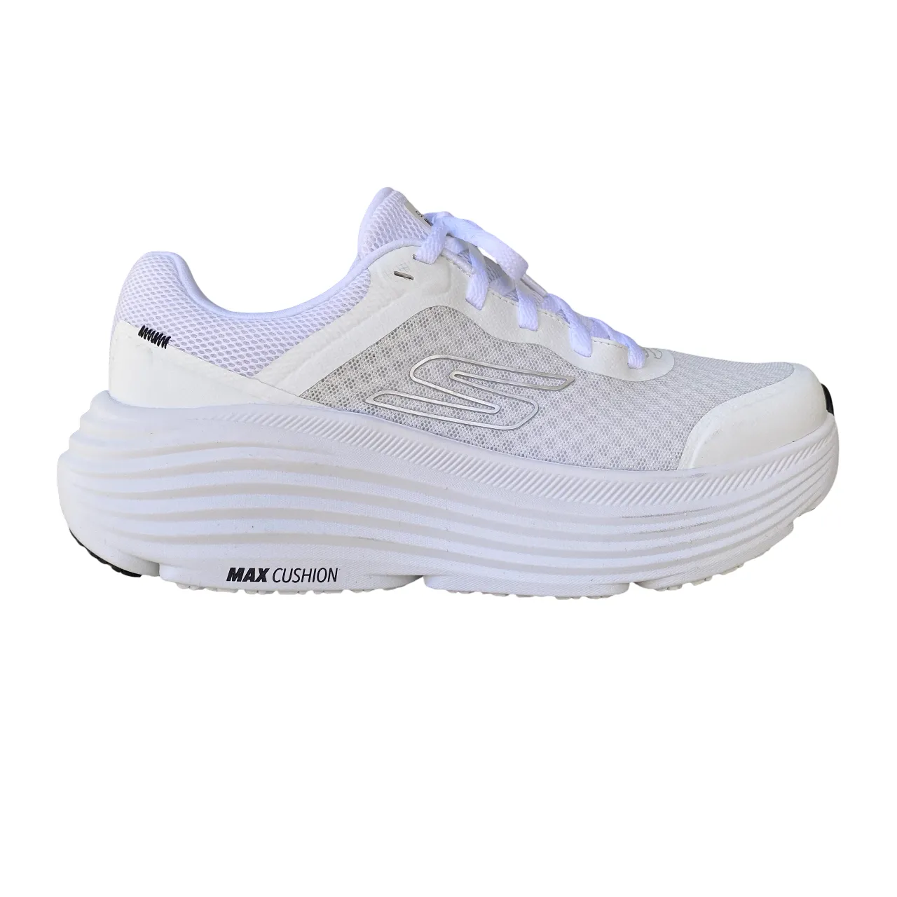 easy to put on sprinting Skechers scarpa da corsa da donna Max Cushioning Endeavour 129470/WBK bianco