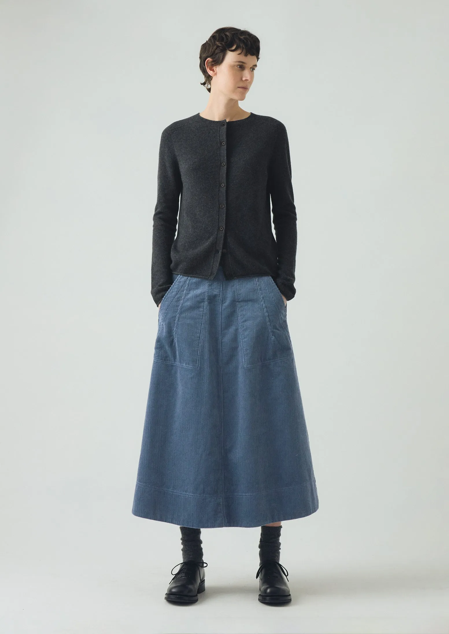 Jewel Tones Organic Cord A Line Skirt | Myrtle