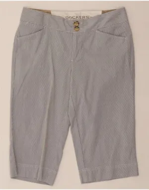 DOCKERS Womens Casual Shorts US 8 Medium W30  Grey Pinstripe Cotton Preppy look