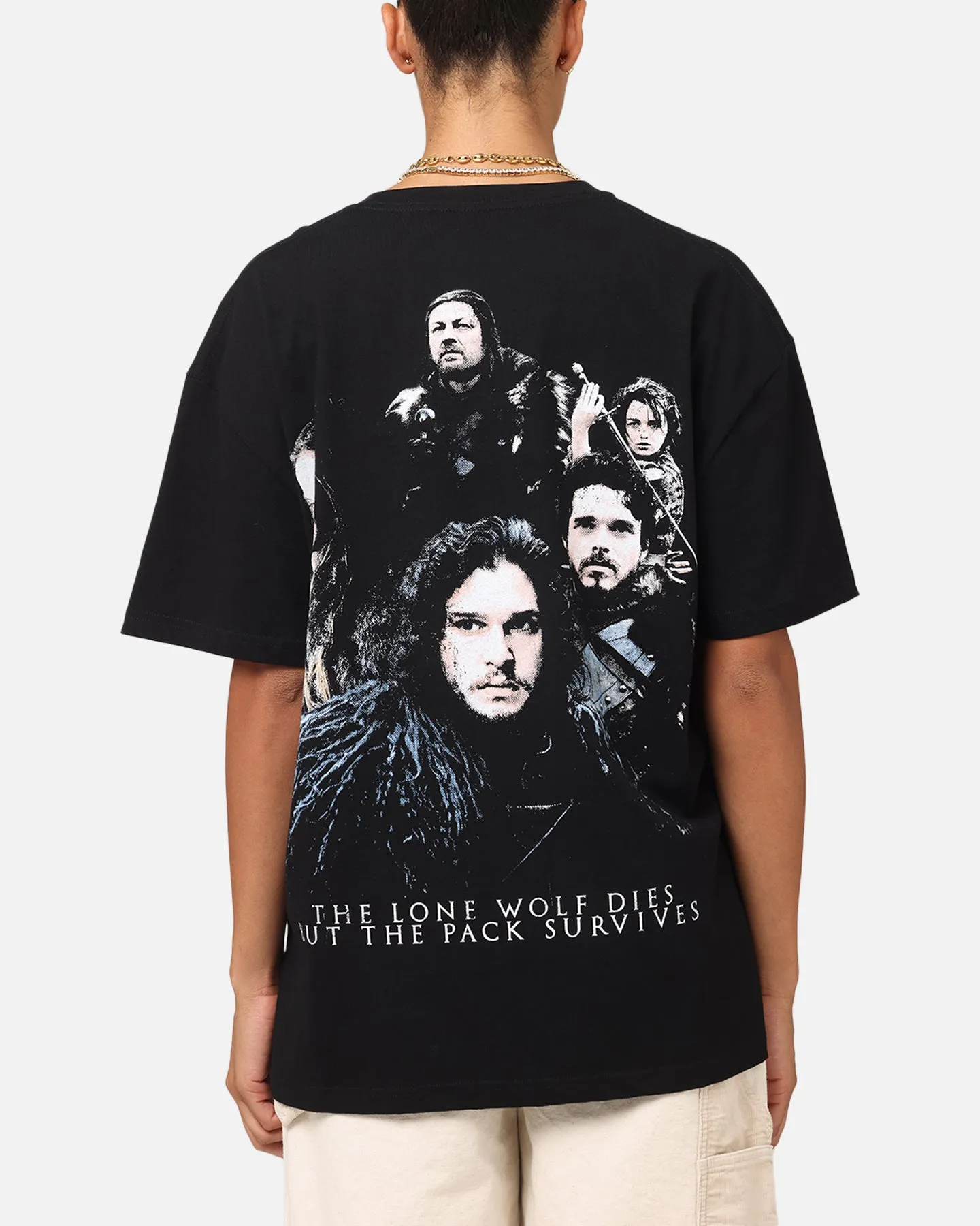 Goat Crew X Game Of Thrones Jon Snow Heavy T-Shirt Black Trendy Wear Weekend Wear