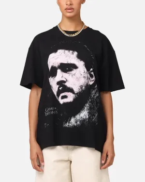 Goat Crew X Game Of Thrones Jon Snow Heavy T-Shirt Black Perfect Comfort Wear