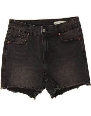 MARKS & SPENCER Womens Denim Shorts UK 8 Small W28 Black Cotton Lightweight Design