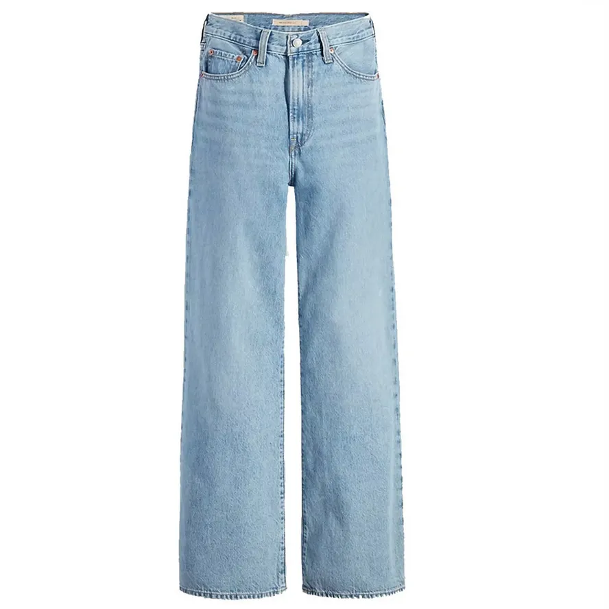 Teen Outfit Elegant All Around Fit Levi's pantalone da donna in Jeans Ribcage a gamba ampia A60810002 blu chiaro