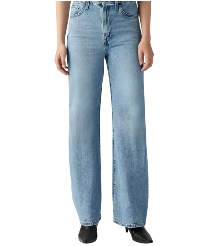 Levi's pantalone da donna in Jeans Ribcage a gamba ampia A60810002 blu chiaro Cool And Clean