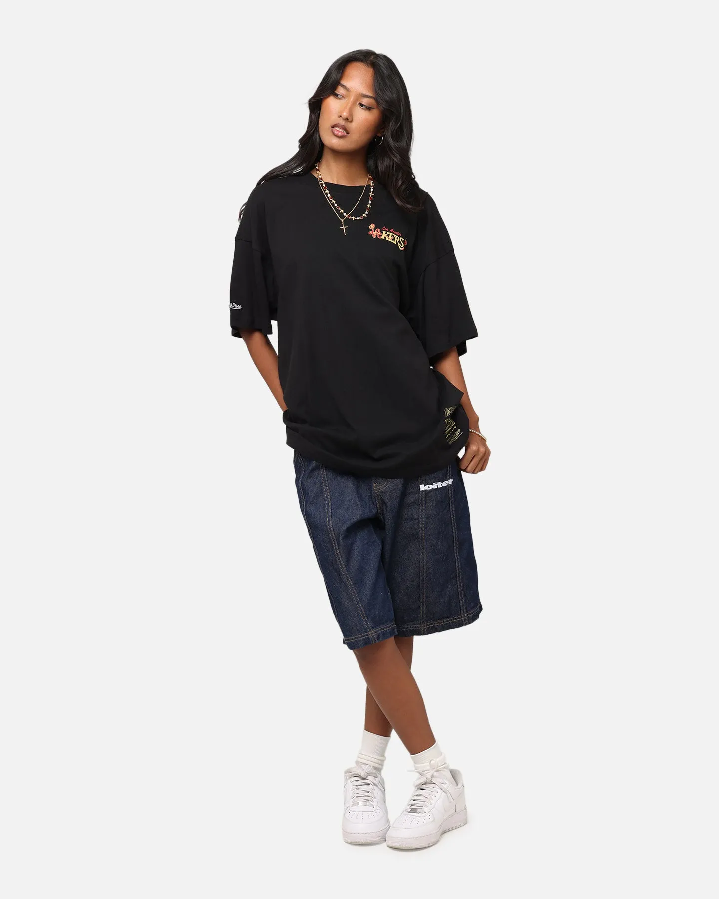 Mitchell & Ness Los Angeles Lakers Radiograph Gold Rings T-Shirt Faded Black Cool and casual