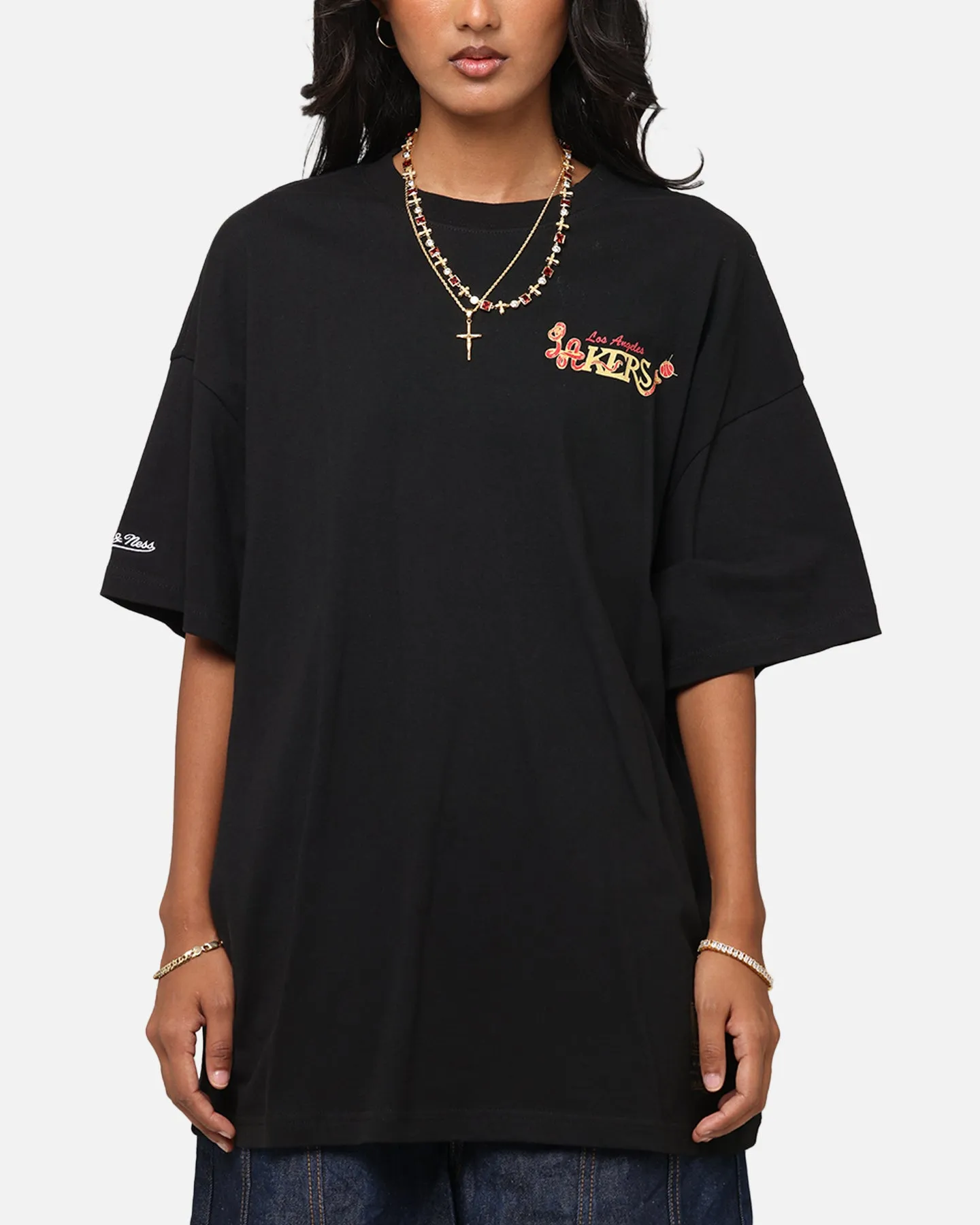 Active Outfit Essential Comfort Mitchell & Ness Los Angeles Lakers Radiograph Gold Rings T-Shirt Faded Black