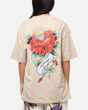 Ed Hardy Flourish Script T-Shirt Stone Soft and durable Travel Essential