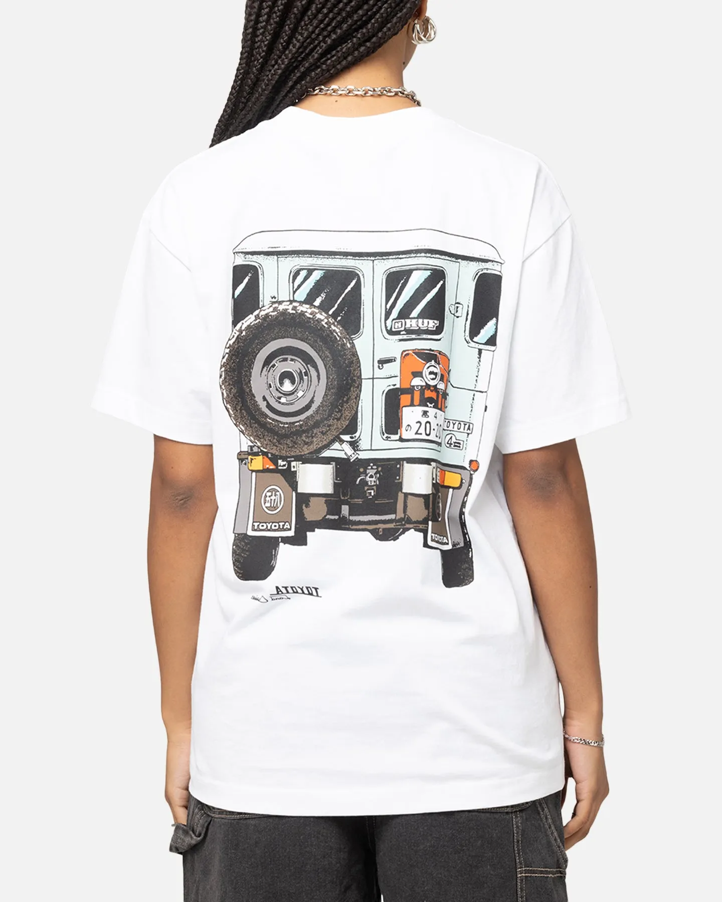All-Purpose Wear Comfy Layer Wear Huf X Toyota Sixties T-Shirt White