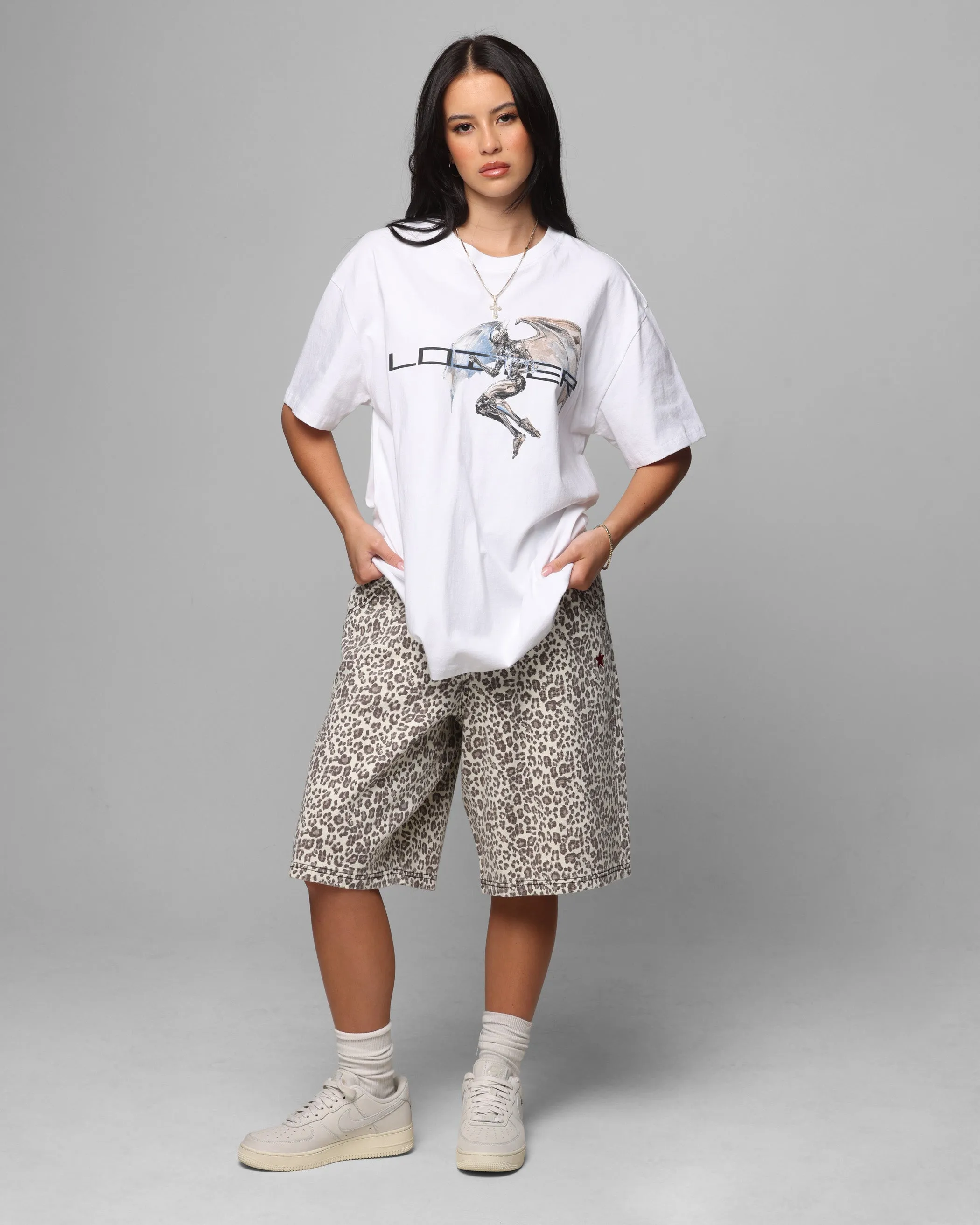 soft fit Loiter Chrome Deceiver T-Shirt White