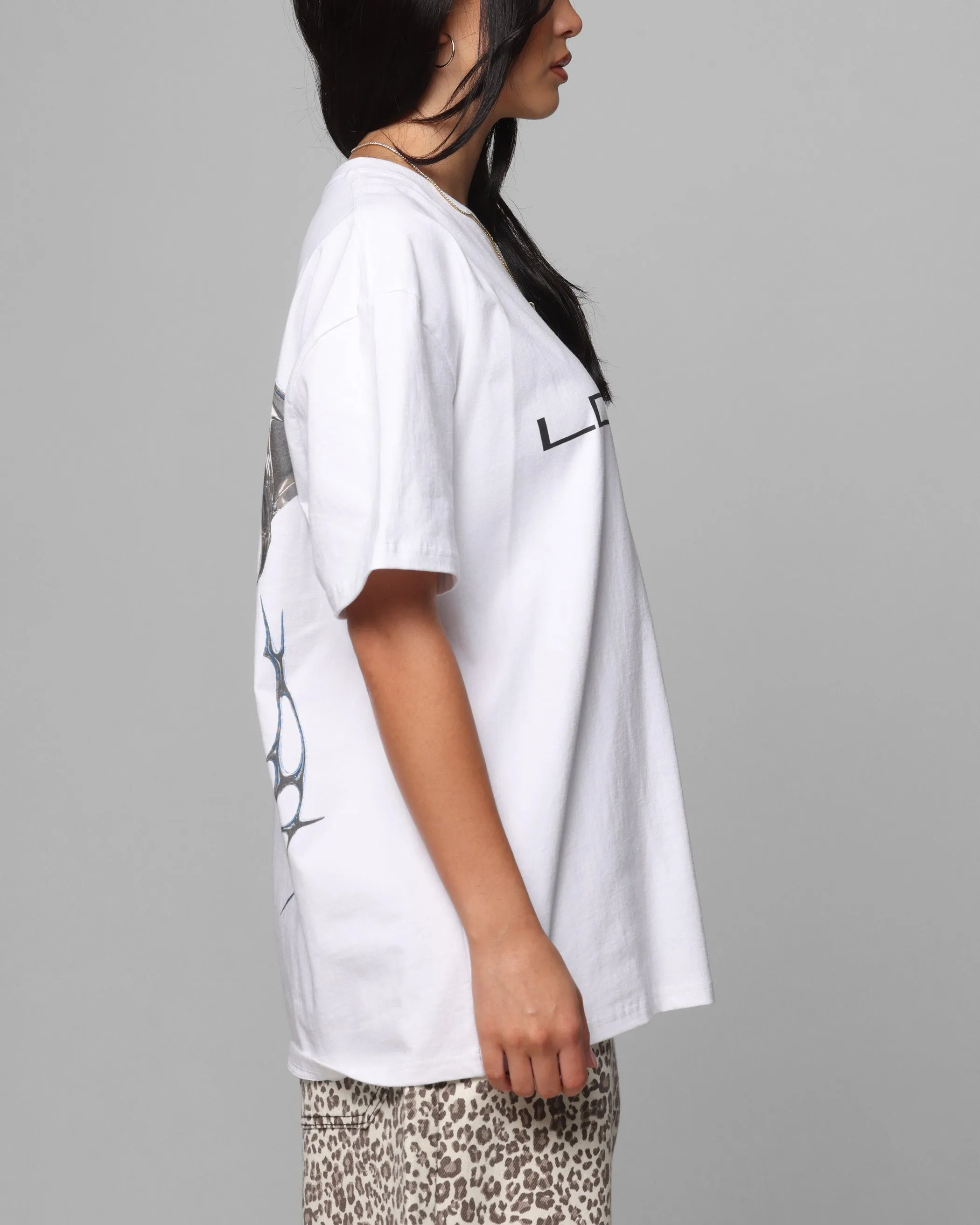 Loiter Chrome Deceiver T-Shirt White Bold Design Daily Favorite