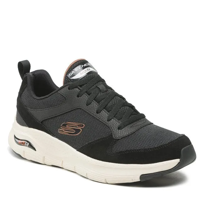 Adult running Skechers scarpa sneakers da uomo Arch Fit Servitica 232101 BLK nero