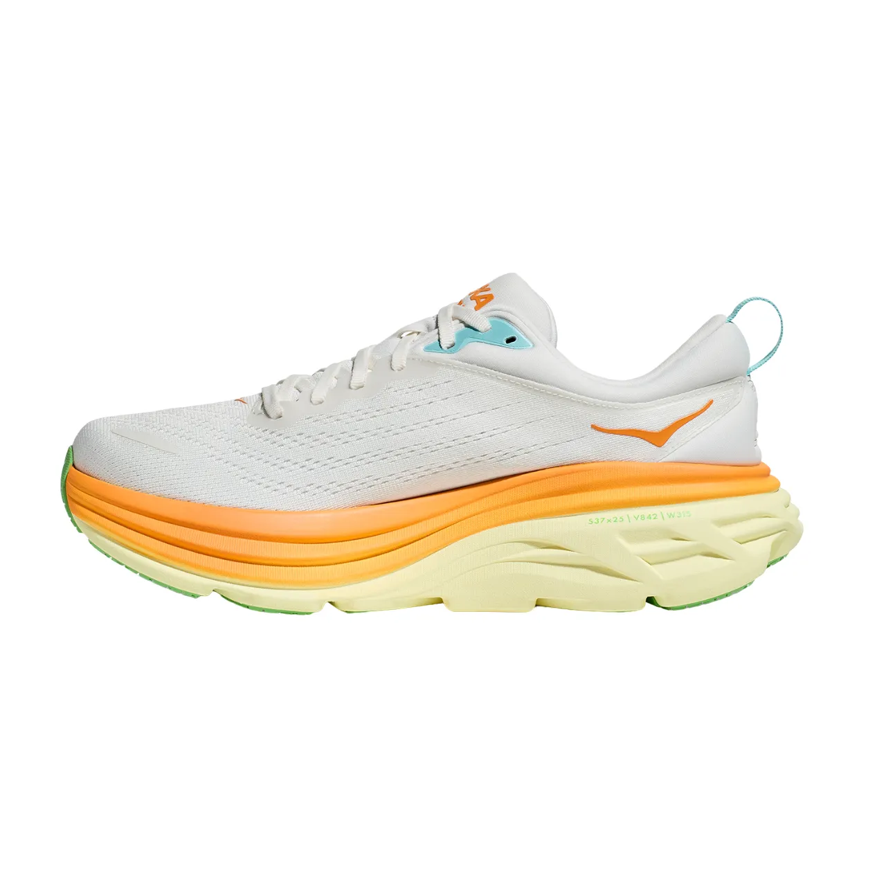 nylon plate Hoka One One scarpa da corsa da uomo Bondi 8 1123202/BNCS bianco sole