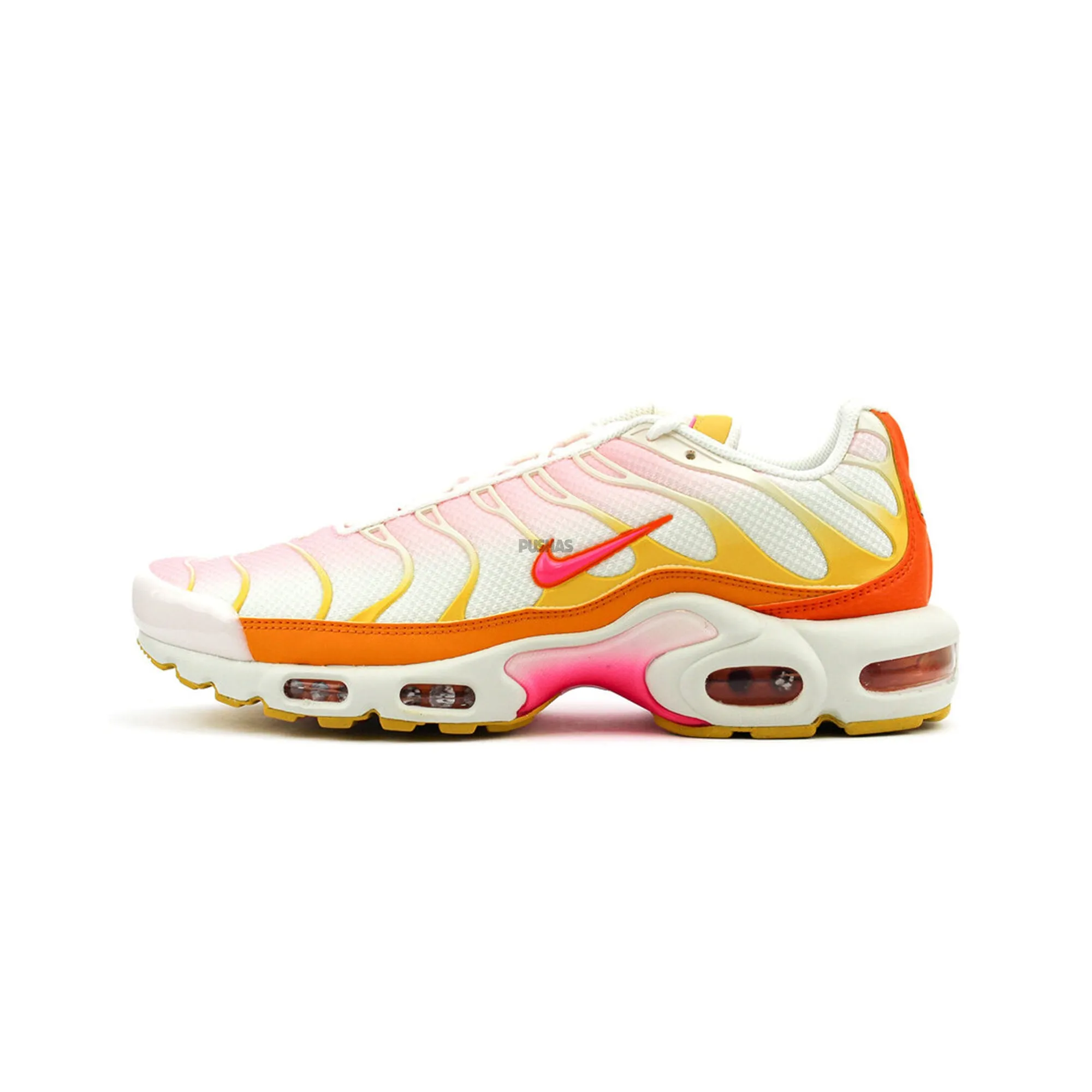Nike Air Max TN Plus 'Sunrise' Women's (2021) running in a cantilever bridge area shoes