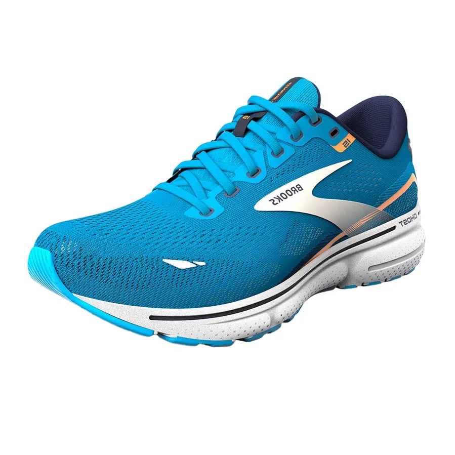 running tradition flexible - sole - design shoes Brooks scarpa da corsa da uomo Ghost 15 1103931D480 blu chiaro-arancio