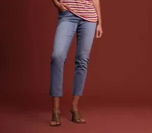 Griffai pantalone jeans da donna Mam lavaggio medio DGP3257 denim Casual Wear Minimal Aesthetic