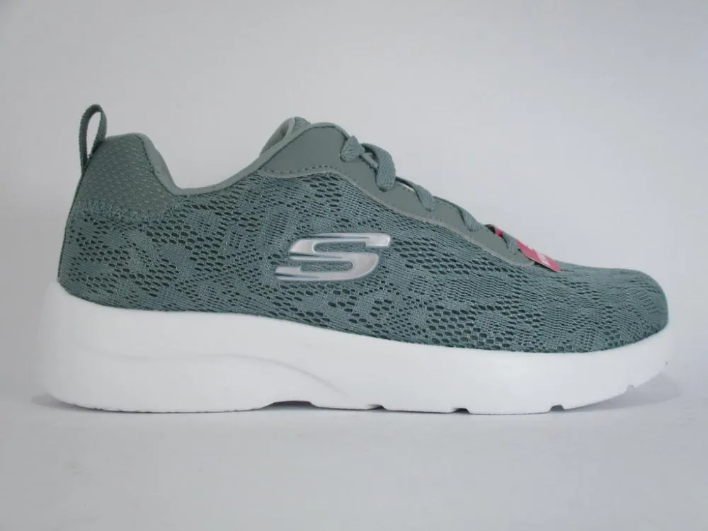 running in the evening shoes Sock Like Collar Skechers sneakers da donna Dynamight 2.0 Homespun 12963 SAGE grigio