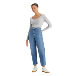 Levi's pantalone jeans da donna a vita alta e gamba larga High-Rise Wide-Leg 729700018 blu chiaro Stretch Denim Technology
