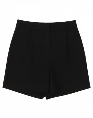 Stretch Waist ZARA Womens Pegged Chino Shorts XS W24  Black Cotton