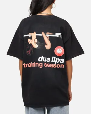 Relaxed Outfit Breathable Layer Dua Lipa Training Season T-Shirt Black Vintage