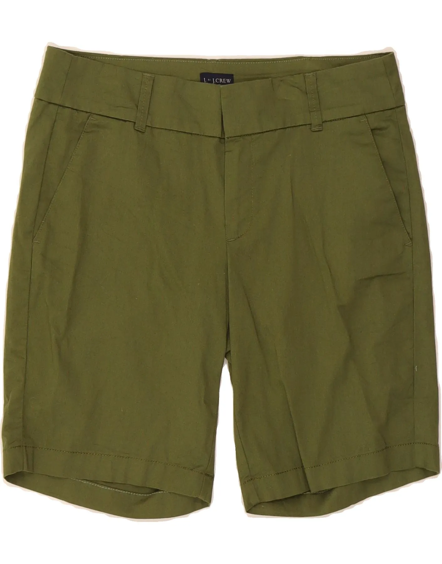 J. CREW Womens Chino Shorts US 4 Small W31  Green Cotton Cool Design