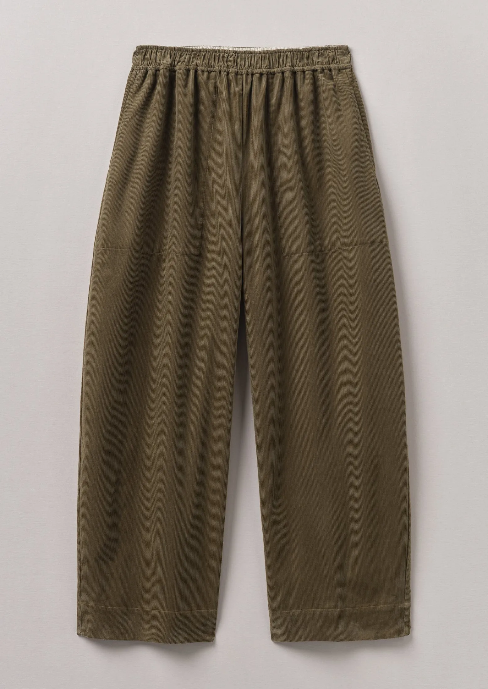 Classy Fit Abrasion Resistant Panels Organic Cord Barrel Leg Pants | Pear