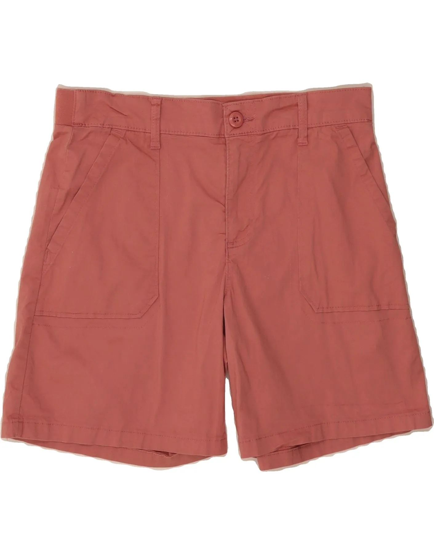 LEE Womens Chino Shorts US 10 Large W32 Pink Cotton Stretchy Hemline clean look